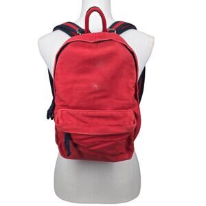 BRANDY MELVILLE JOHN GALT RED CANVAS 15" x 8" x 5" BACKPACK 100% COTTON